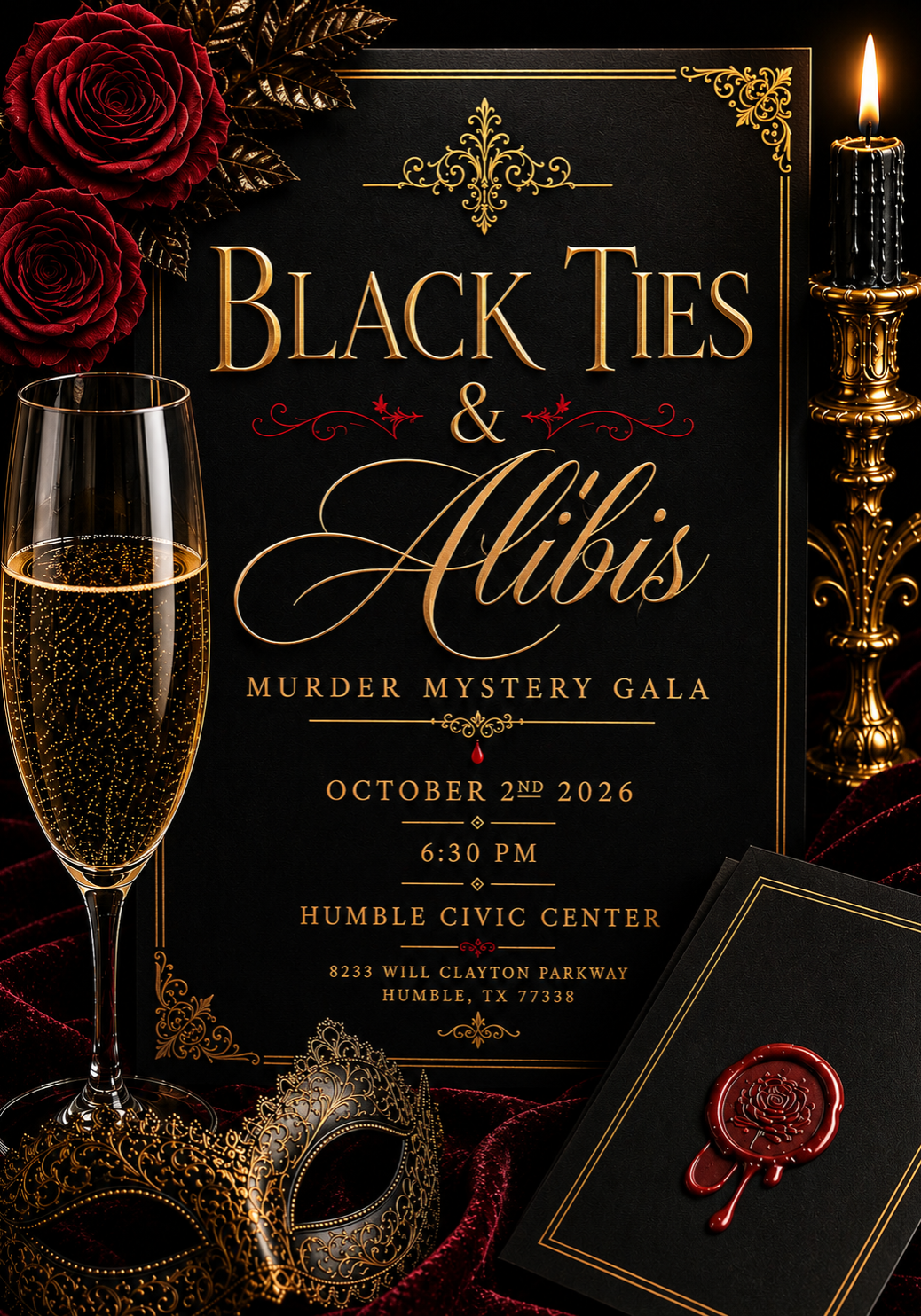 Black ties and alibis murder mystery gala for Humble ISD